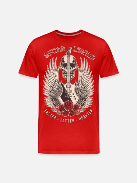 GUITAR LEGEND - Men's Premium Organic T-Shirt - red