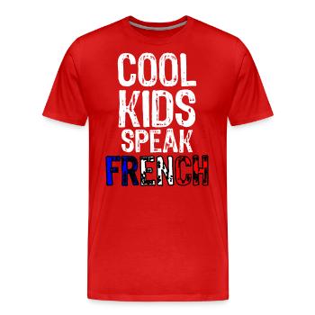 French language Cool Kids Speak French Gift France - Men's Premium Organic T-Shirt - red - Front - Damien (186cm)