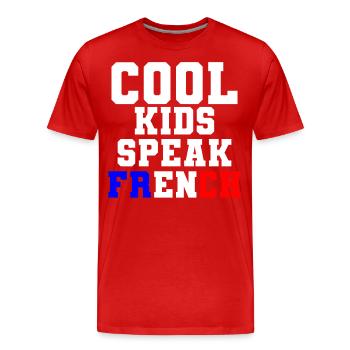 French language Cool Kids Speak French Gift France - Men's Premium Organic T-Shirt - red - Front - Damien (186cm)