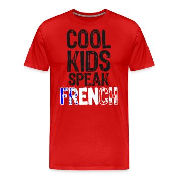 Cool Kids Speak French language Gift for France - Men's Premium Organic T-Shirt - red - Front - Damien (186cm)