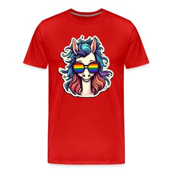 LGBTQ Pride Month - Männer Premium Bio T-Shirt - Rot - Vorne - Damien (186cm)