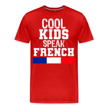 cool Kids Speak French language Gift for France - Men's Premium Organic T-Shirt - red - Front - Damien (186cm)