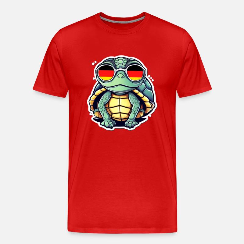 Schildkröte - Männer Premium Bio T-Shirt - Rot