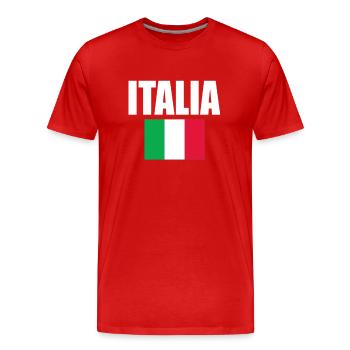 Italia - Männer Premium Bio T-Shirt - Rot - Vorne - Damien (186cm)