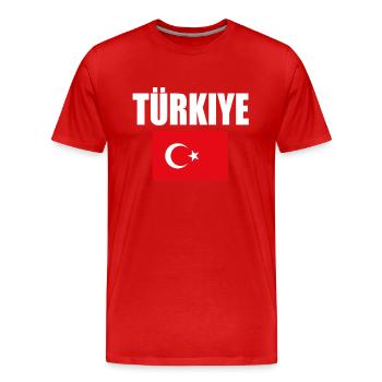 Turquie - T-shirt bio Premium Homme - rouge - Devant - Damien (186cm)