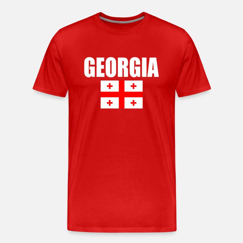 Georgien - Männer Premium Bio T-Shirt - Rot