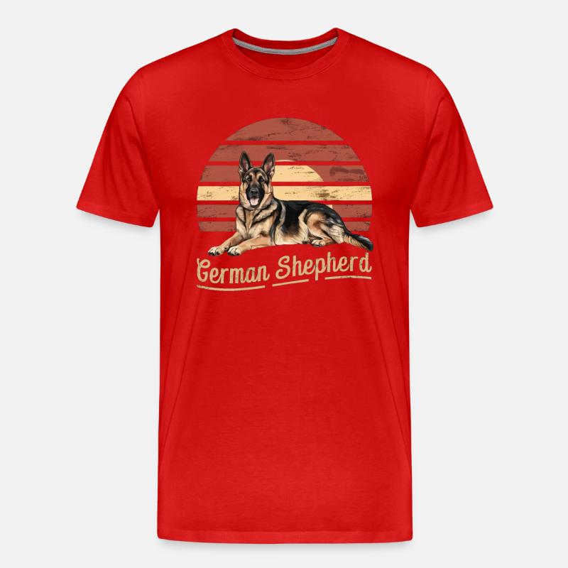 German Shepherd - Männer Premium Bio T-Shirt - Rot