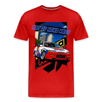 Drift racing, manga, sport automobile - T-shirt bio Premium Homme - rouge - Devant - Damien (186cm)