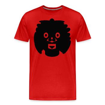 Comic - Männer Premium Bio T-Shirt - Rot - Vorne - Damien (186cm)
