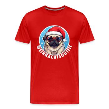 Christmas Outfit Christmas - Men's Premium Organic T-Shirt - red - Front - Damien (186cm)