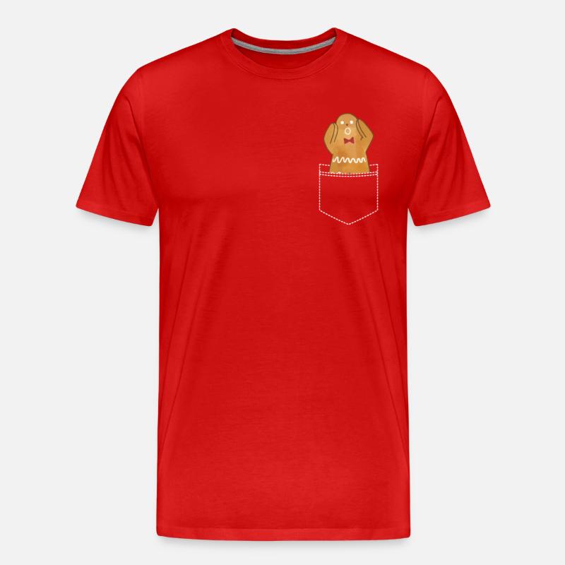Plätzchen - Männer Premium Bio T-Shirt - Rot