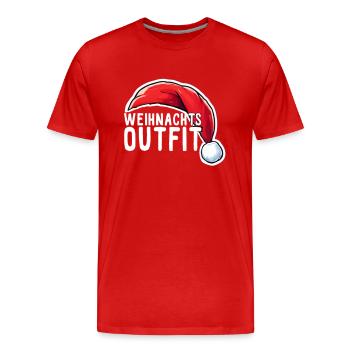 Christmas Outfit Christmas - Men's Premium Organic T-Shirt - red - Front - Damien (186cm)