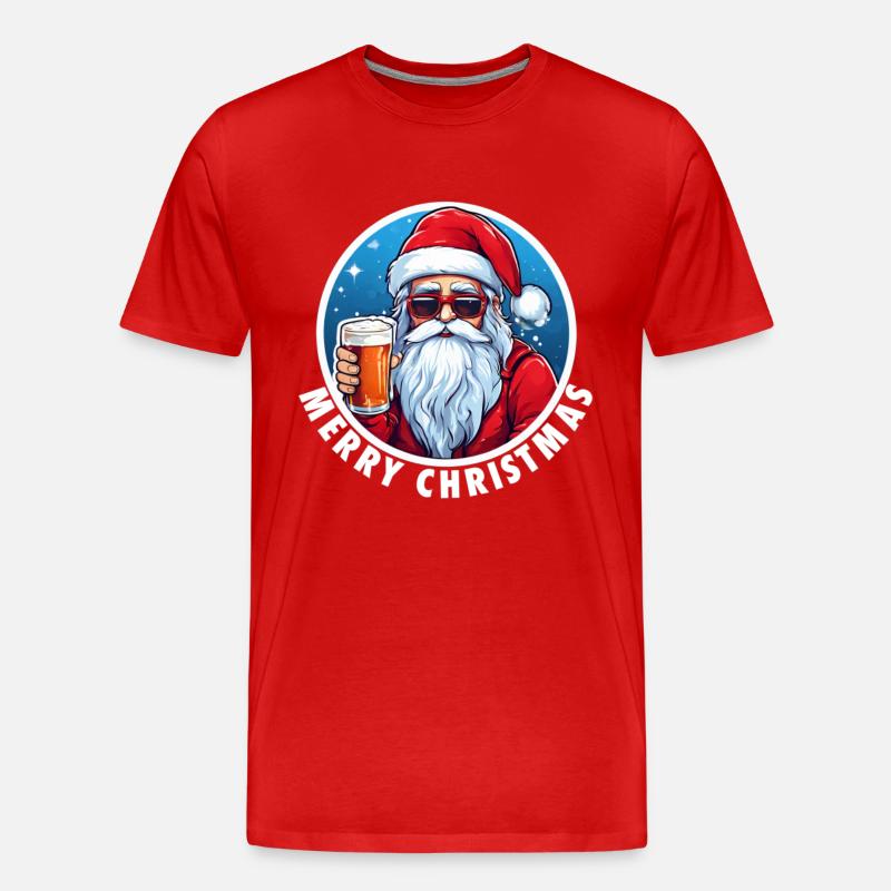 Weihnachtsmann - Männer Premium Bio T-Shirt - Rot