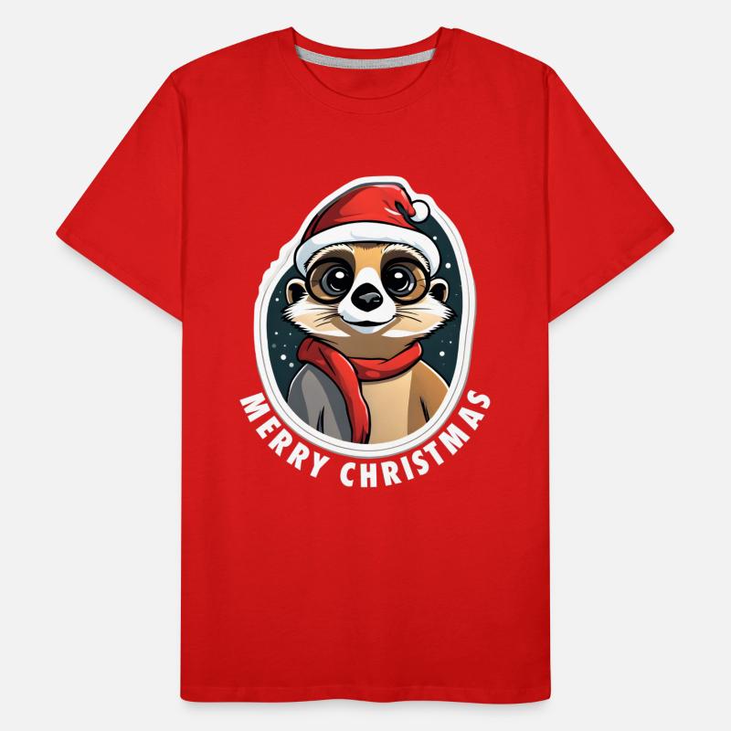 Suricate de Noël T-shirt bio Premium Homme