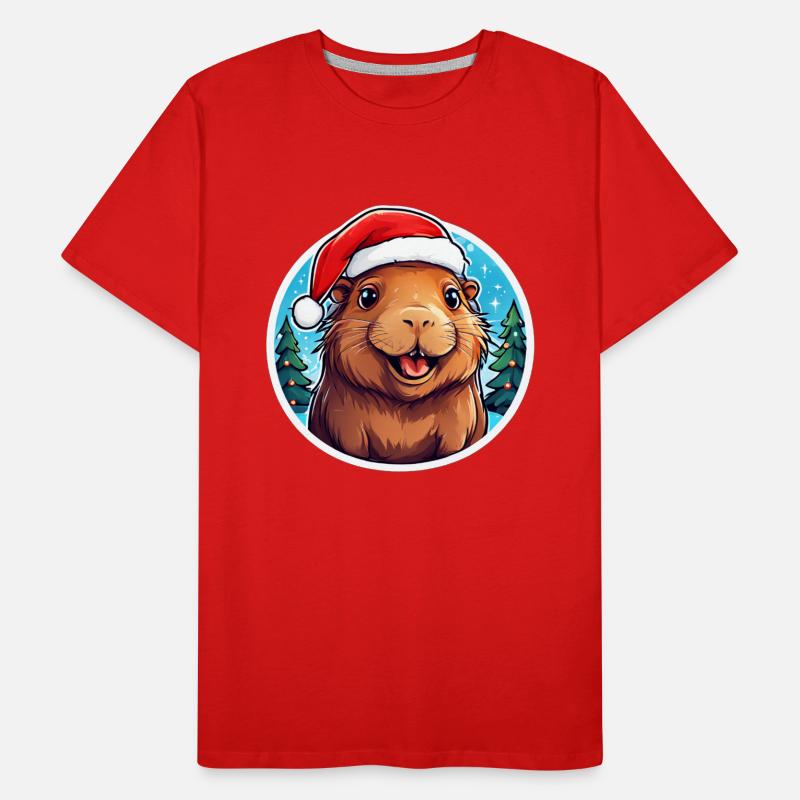 Noël de Capybara T-shirt bio Premium Homme