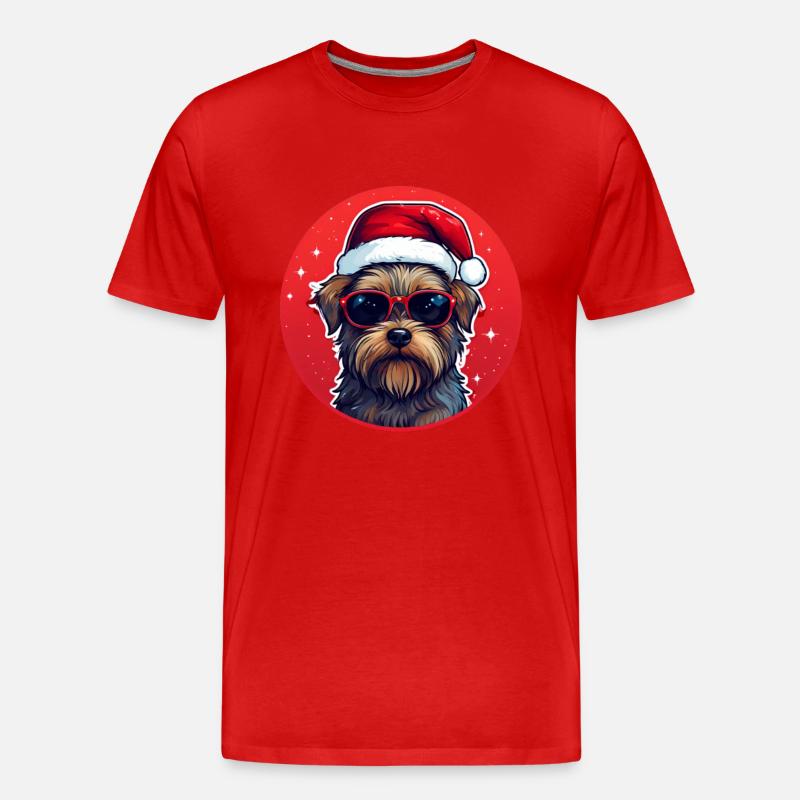 Yorkshire Terrier - Männer Premium Bio T-Shirt - Rot