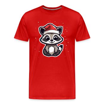 Weihnachten - Männer Premium Bio T-Shirt - Rot - Vorne - Damien (186cm)