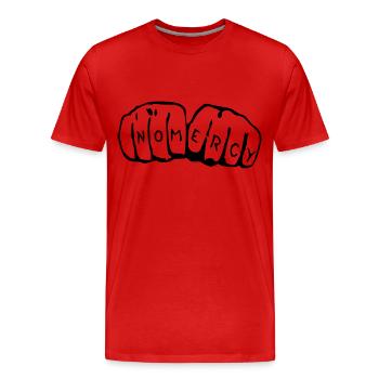 arockstar - Männer Premium Bio T-Shirt - Rot - Vorne - Damien (186cm)