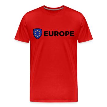 Die Unionsflagge von Europa - Männer Premium Bio T-Shirt - Rot - Vorne - Damien (186cm)