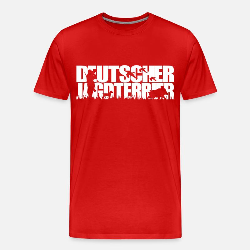 DEUTSCHER JAGDTERRIER Jagdhunde Jagdhund Wilsigns - Männer Premium Bio T-Shirt - Rot