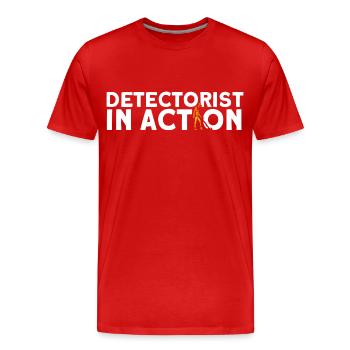 Schatzsuche Münzen erkennen Metalldetektion - Männer Premium Bio T-Shirt - Rot - Vorne - Damien (186cm)