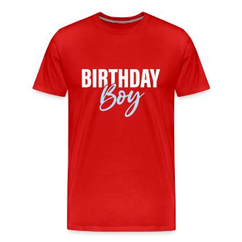 Anniversaire Garçon - T-shirt bio Premium Homme - rouge - Devant - Damien (186cm)
