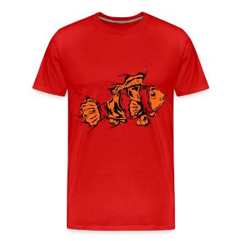 Clownfisch - Männer Premium Bio T-Shirt - Rot - Vorne - Damien (186cm)