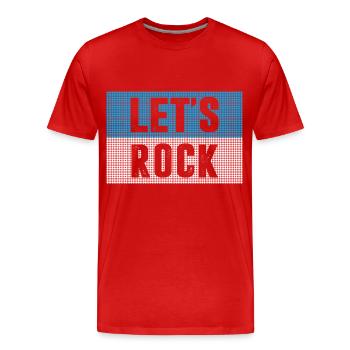 Rock and Roll Music Rock - Men's Premium Organic T-Shirt - red - Front - Damien (186cm)