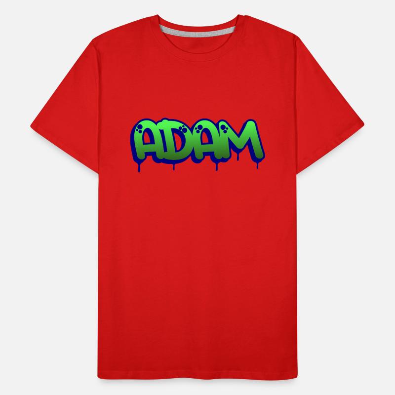 Graffiti First Name Adam Men's Premium Organic T-Shirt