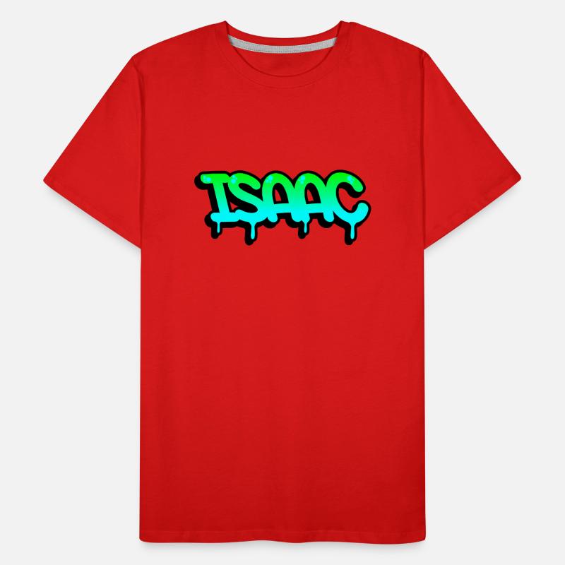 Graffiti First Name Isaac Men's Premium Organic T-Shirt