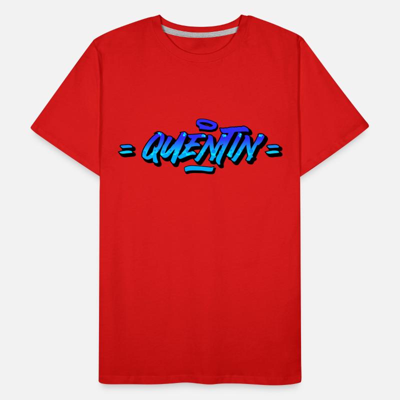 Graffiti First Name Quentin Men's Premium Organic T-Shirt