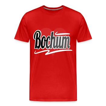 Bochum - T-shirt bio Premium Homme - rouge - Devant - Damien (186cm)