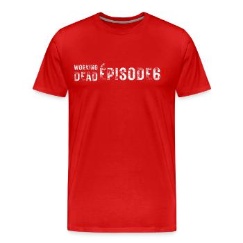 Pension reform Demonstration - Men's Premium Organic T-Shirt - red - Front - Damien (186cm)