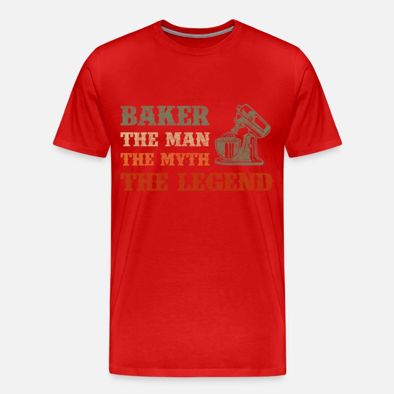 Baking rolls work - Men's Premium Organic T-Shirt - red