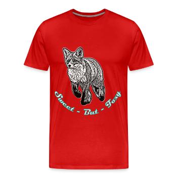 Sweet but Foxy - Männer Premium Bio T-Shirt - Rot - Vorne - Damien (186cm)