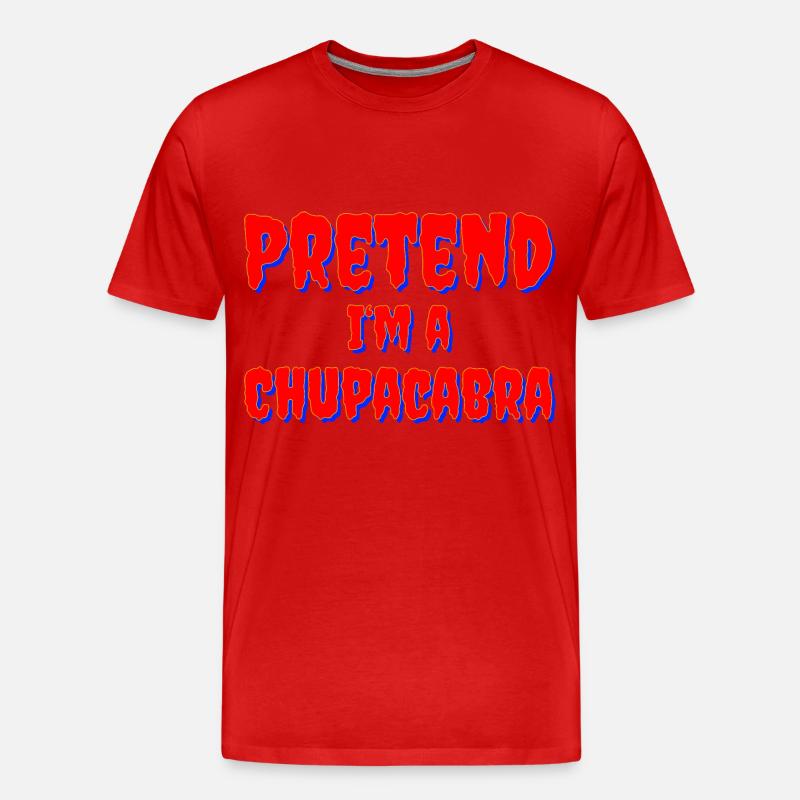 Pretend I‘m a Chupacabra Kostüm - Männer Premium Bio T-Shirt - Rot