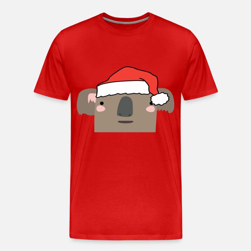 Weihnachten Koala - Männer Premium Bio T-Shirt - Rot