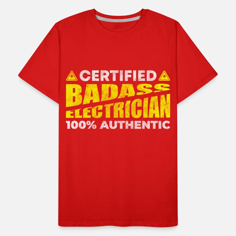 Electronics Technician Profession Voltage High Voltage Men's Premium Organic T-Shirt