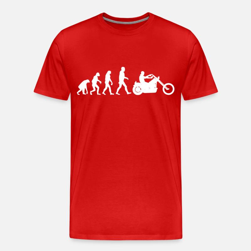 Biker Evolution Chopper - Men's Premium Organic T-Shirt - red
