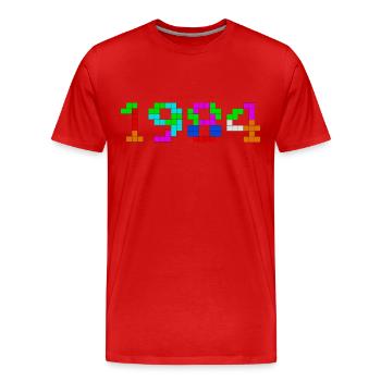 1984 - Men's Premium Organic T-Shirt - red - Front - Damien (186cm)