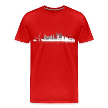 waterkant05hell - Männer Premium Bio T-Shirt - Rot - Vorne - Damien (186cm)