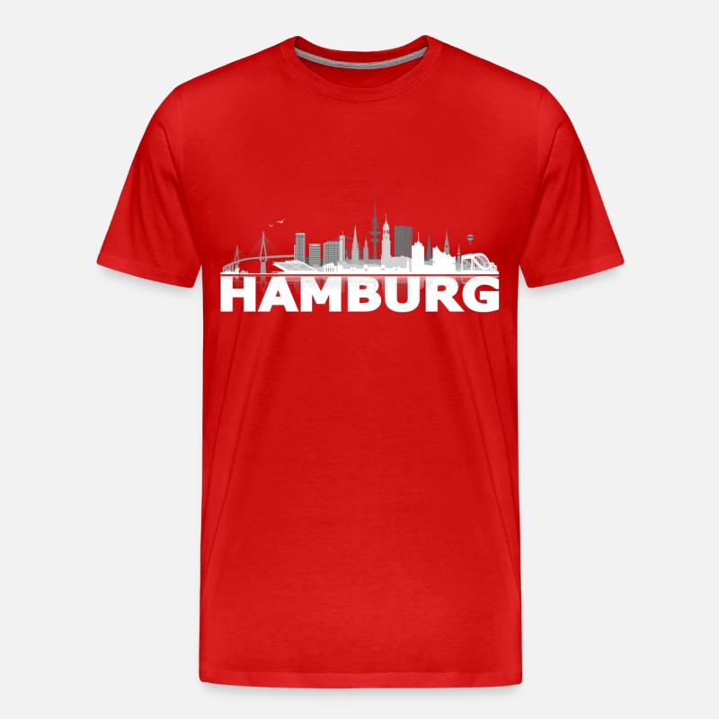 waterkant05_02hell - Männer Premium Bio T-Shirt - Rot