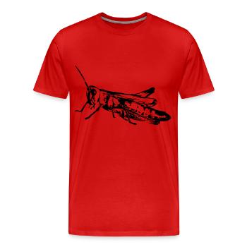 Grasshopper - Men's Premium Organic T-Shirt - red - Front - Damien (186cm)