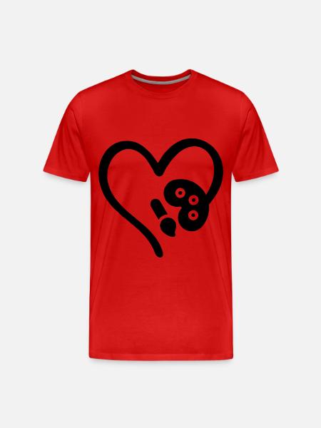 Painter Heart Art Lovers - Men's Premium Organic T-Shirt - red