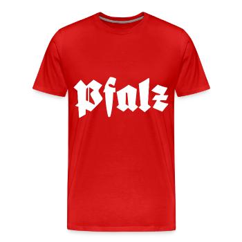 Pfalz - Männer Premium Bio T-Shirt - Rot - Vorne - Damien (186cm)
