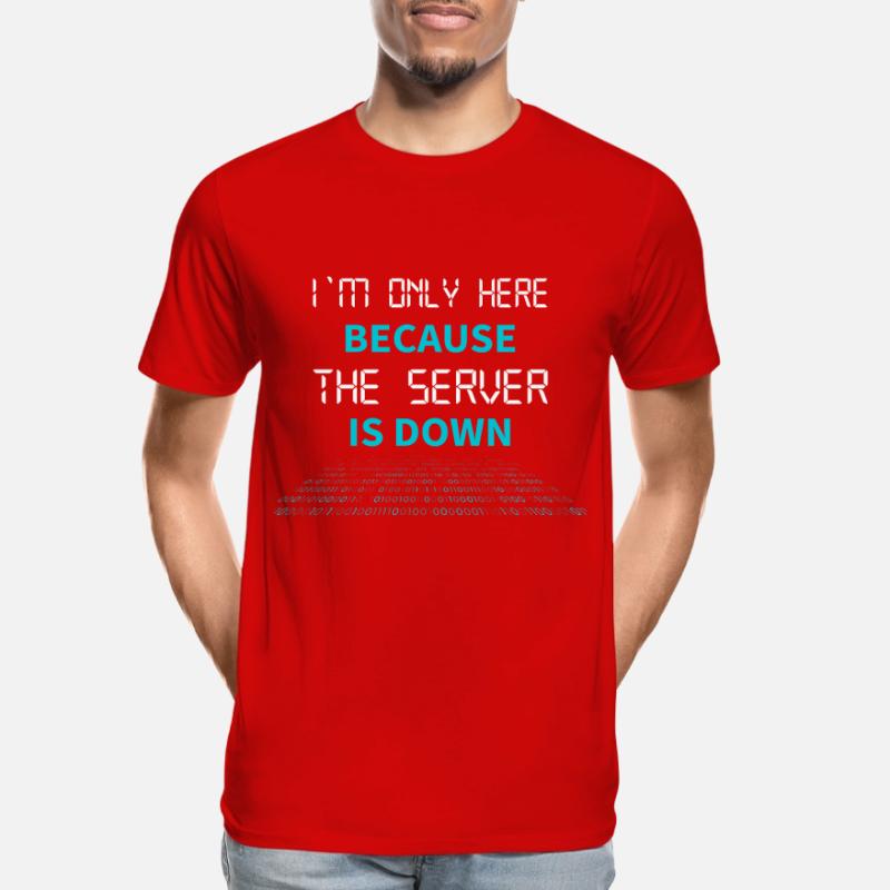 Nerd Coder Server Download Error 404 Men's Premium Organic T-Shirt