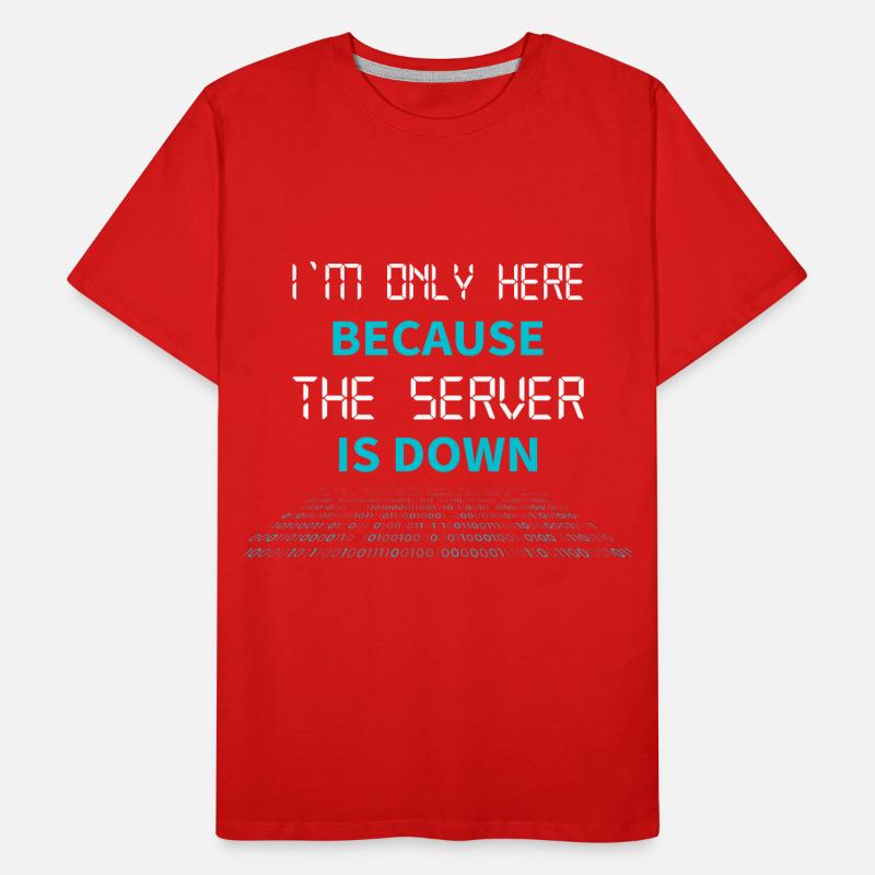 Nerd Coder Server Download Error 404 Men's Premium Organic T-Shirt