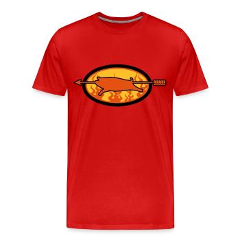Grilling me softly! - Männer Premium Bio T-Shirt - Rot - Vorne - Damien (186cm)