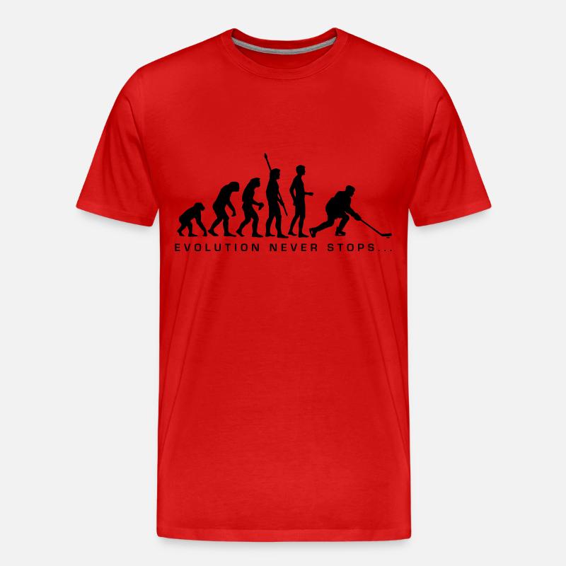 evolution_eishockey_b - Männer Premium Bio T-Shirt - Rot