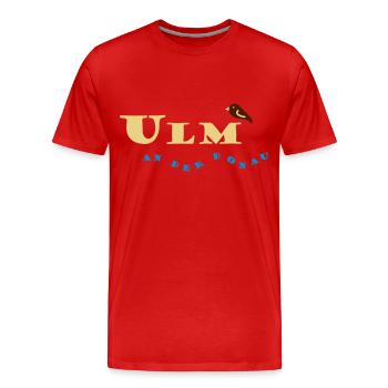 Ulm - Männer Premium Bio T-Shirt - Rot - Vorne - Damien (186cm)